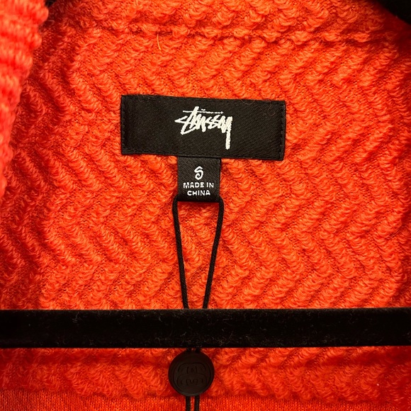 Stüssy Wool Button Up Shirt Orange - Picture 8 of 8